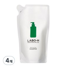 라보에이치 두피강화 클리닉 탈모증상완화 샴푸 리필팩, 4개, 400ml