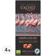 까쉐 유기농 카라멜 앤 씨쏠트 초콜릿, 100g, 4개