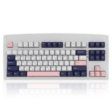 큐센 풀윤활 가스켓 유무선 블루투스 텐키리스 기계식 키보드, 화이트, QSENN DT35 87 PBT 화이트 오테뮤 저소음 크림옐로우 Pro, 제조사축
