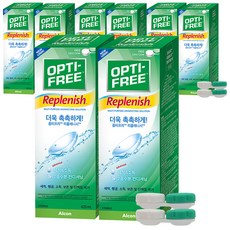 옵티프리 리플레니시 렌즈세정액 2p + 렌즈케이스 2p, 420ml, 8개