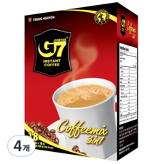 G7 3in1 커피믹스 수출용, 16g, 18개입, 4개