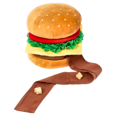 POOZPET 藏食玩具 芝芝牛牛堡, 起司漢堡, Snuffle Toy, 140x140x140mm, 適用於狗和貓, 140 x 140 x 140mm, 1個