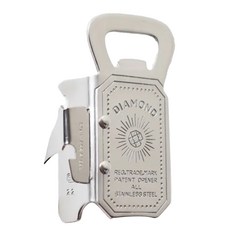 IDEAL 新考社 鑽石 不鏽鋼 開罐器 開瓶器 8 x 5cm, 1個