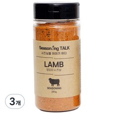 시즈닝톡 양꼬치 시즈닝 쯔란, 3개, 280ml