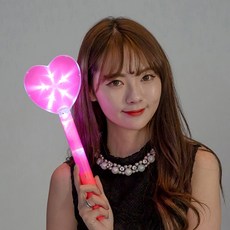 파티쇼 LED 하트 야광봉 2p, 핑크, 1개
