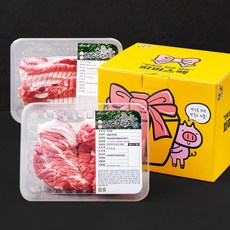 도뜰 제주흑돼지 삼겹살 500g + 목심살 500g 간편 선물세트 (냉장), 1세트