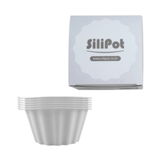 SiliPot 鉑金矽膠烘焙模具6入, 無需烘焙紙,易收納, 邊緣突出設計,輕鬆脫模, 冷灰色, 1組