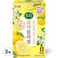 순작 유자블라썸 핫콜드 과일허브티, 1.8g, 20개입, 3개