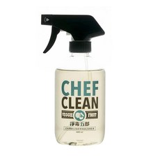 CHEF CLEAN 淨毒五郎 蔬果清潔劑噴頭罐, EcoCert認證, 植物來源, 溫和清潔, 節省用量, 400ml, 1瓶