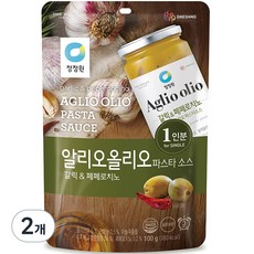 청정원 알리오올리오 파스타소스 싱글파우치, 100g, 2개