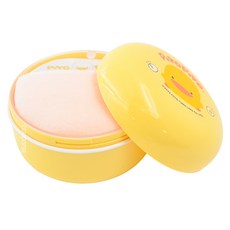 PiYOPiYO 黃色小鴨 痱子粉盒+隔層+粉撲, 1組
