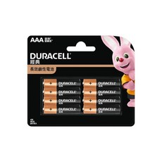DURACELL 金頂 經典鹼性電池 4號, 8入, 不添加水銀, 環保鹼性電池, 電池容量大、電流強, 品質穩定、效能高電力持久, 1件