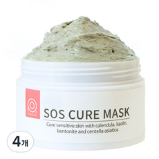 루아스 리셋 SOS 큐어마스크 워시오프팩 100g, 4개, 1개입