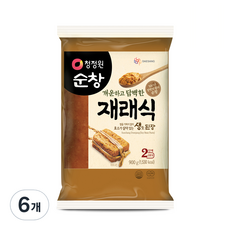 청정원순창 개운하고 담백한 재래식 생된장, 900g, 6개