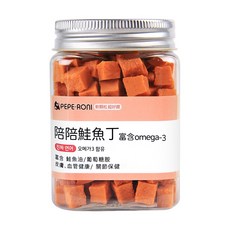 PEPE-RONI 陪陪肉肉 狗零食 鮭魚丁, 富含Omega-3, 軟顆粒 超好餵, 180g, 1罐