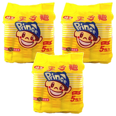 味王 王子麵 原味, 40g, 5包, 3袋