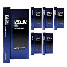 DASHU 男士用雙頭眉筆, 深灰色, 方形筆尖可細緻描繪, 持久不暈染, 6支