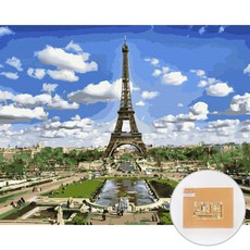아트조이 DIY 명화 그리기 세트 40 x 50 cm 가로형, 구름 속 에펠탑