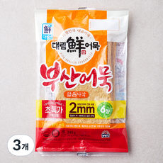 대림선 부산어묵 얇은사각 6장, 240g, 3개