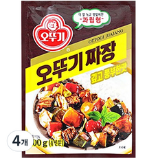 오뚜기 짜장 깊고 풍부한맛, 100g, 4개 - 아기짜장가루