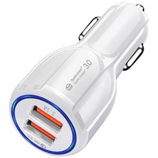 디지지 차량용 35W QC3.0 2포트 고속 충전기, 화이트, D21-0809