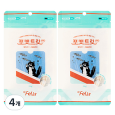 닥터펠리스 포캣트릿 로우 고양이 간식, 열빙어, 25g, 4개