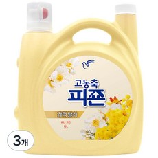 고농축 피죤 강력탈취 오리지널 써니가든 섬유유연제, 6L, 3개