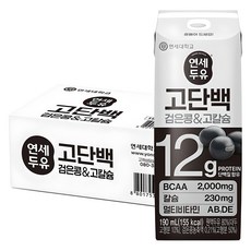 연세두유 고단백 검은콩 & 고칼슘 두유, 190ml, 24개 190ml, 24개