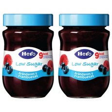 헤로 저당 블루베리&라즈베리잼, 2개, 280g
