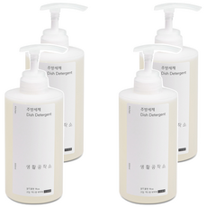 생활공작소 주방세제 쌀뜨물향, 500ml, 4개