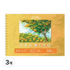 DOOSUNG PAPER Art Prince繪圖春季素描本 220g D01, 3個, 25張, A4