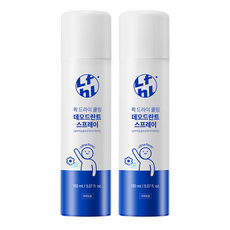 라이프홀릭 퀵 드라이 쿨링 데오드란트 스프레이, 150ml, 2개 150ml, 2개