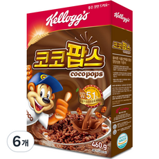 켈로그 코코팝스 시리얼, 460g, 6개