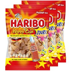 하리보 해피콜라 사우어 젤리, 100g, 3개
