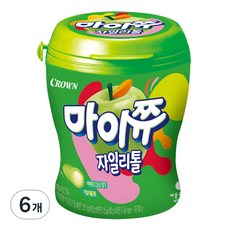 크라운 마이쮸 용기 사과, 110g, 6개