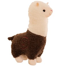 네이처타임즈 복슬복슬 알파카 인형, 브라운, 28cm