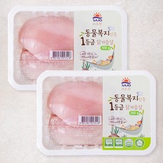 사조원 동물복지 인증 1등급 닭가슴살 (냉장), 2개