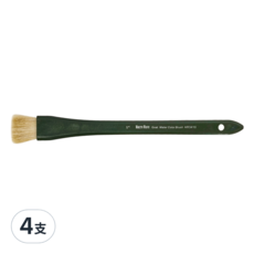 Macro Wave 馬可威 白羊毛國畫水彩排刷 AR3410 綠桿, 1吋, 4支