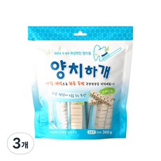 양치하개 반려견 덴탈껌 24개입, 스케일링, 360g, 3개 - 치카하개