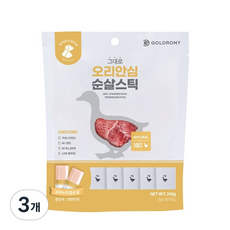 골드로니 반려동물 그대로 순살스틱 스틱형 30p, 오리30p, 8g, 3개 - 골드로니