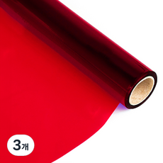 FILMBANK UBIGEO PVC透明彩色膠片 紅色, 3個, 950 x 1000 x 0.3mm
