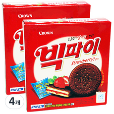 크라운 빅파이 딸기, 324g, 4개