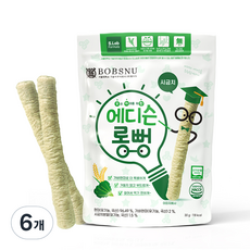 서울대밥스누 우아한 에디슨롱뻥 유기농 현미과자, 시금치, 30g, 6개