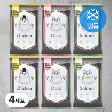 토빈즈챱 3개월령 이후 고양이 화식사료 버라이어티팩 50g x 3종 냉동, 4세트