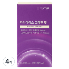 뉴트리코어 파라다이스 그레인 핏 36g, 60정, 4개