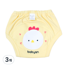 베이비앙 배변훈련팬티 4중방수, 꼬꼬닭, 3개