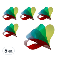 PVC透明彩色膠片 4種*5入組, A4, 5套