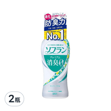 LION 獅王 Soflan 消臭衣物柔軟精 550ml, 有效抗靜電 預防花粉, 清爽果香, 2瓶