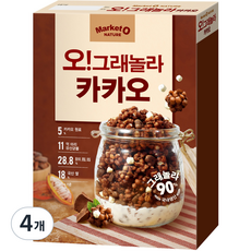 오그래놀라 카카오 시리얼, 300g, 4개