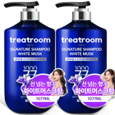 트리트룸 시그니처 대용량 퍼퓸 샴푸 화이트머스크향, 1077ml, 2개